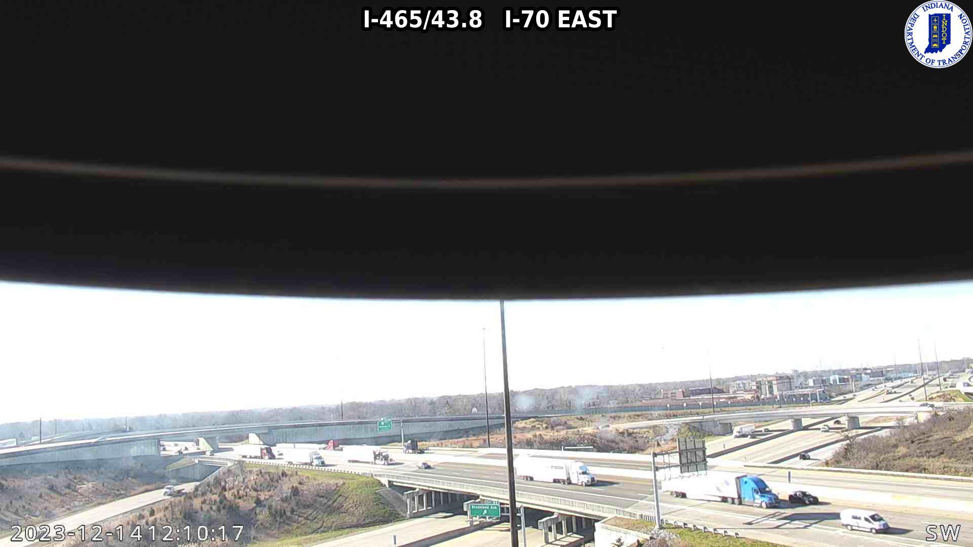 Indianapolis › East: I-465: I-465/43.8 I-70 EAST Traffic Camera