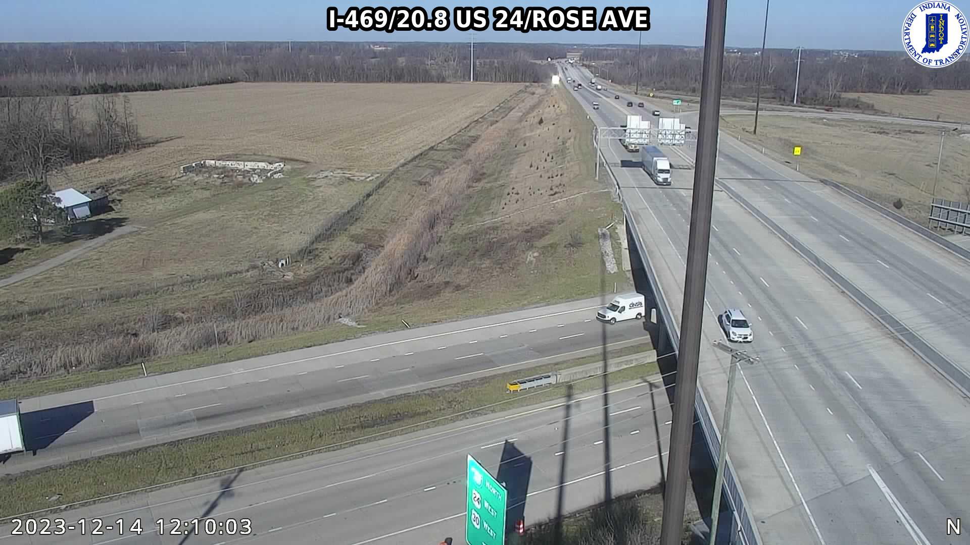 Tanglewood: I-469: I-469/20.8 US 24/ROSE AVE Traffic Camera