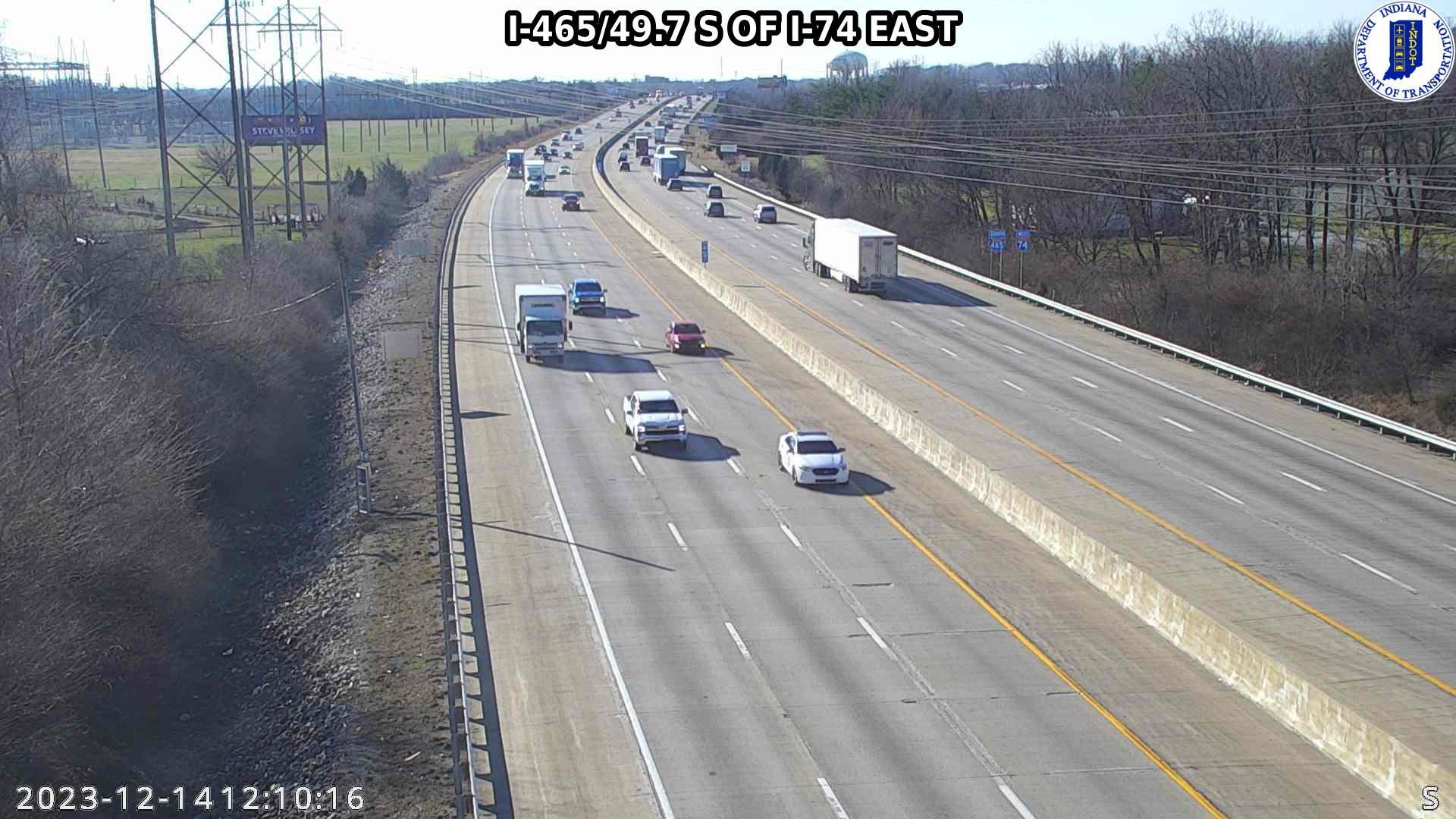 Traffic Cam Indianapolis › East: I-465: I-465/49.7 S OF I-74 EAST Player