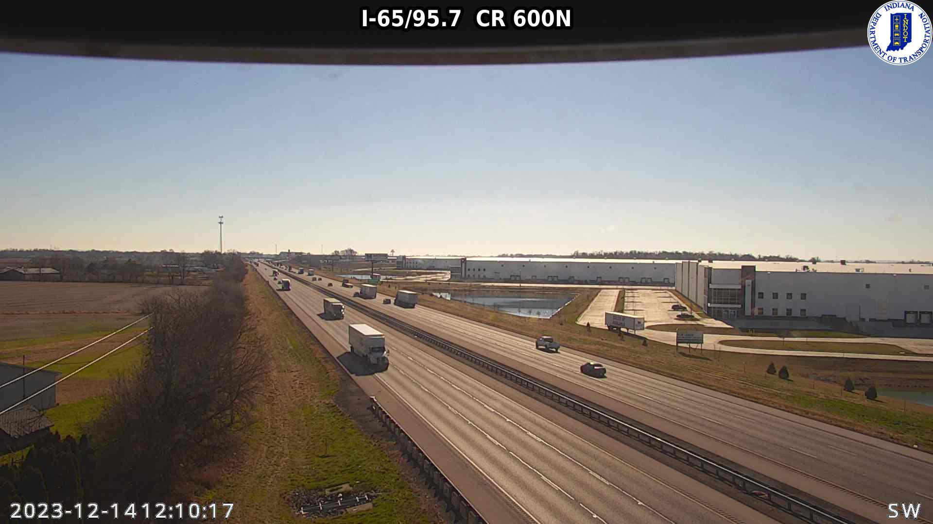 Whiteland: I-65: I-65/95.7 CR 600N Traffic Camera