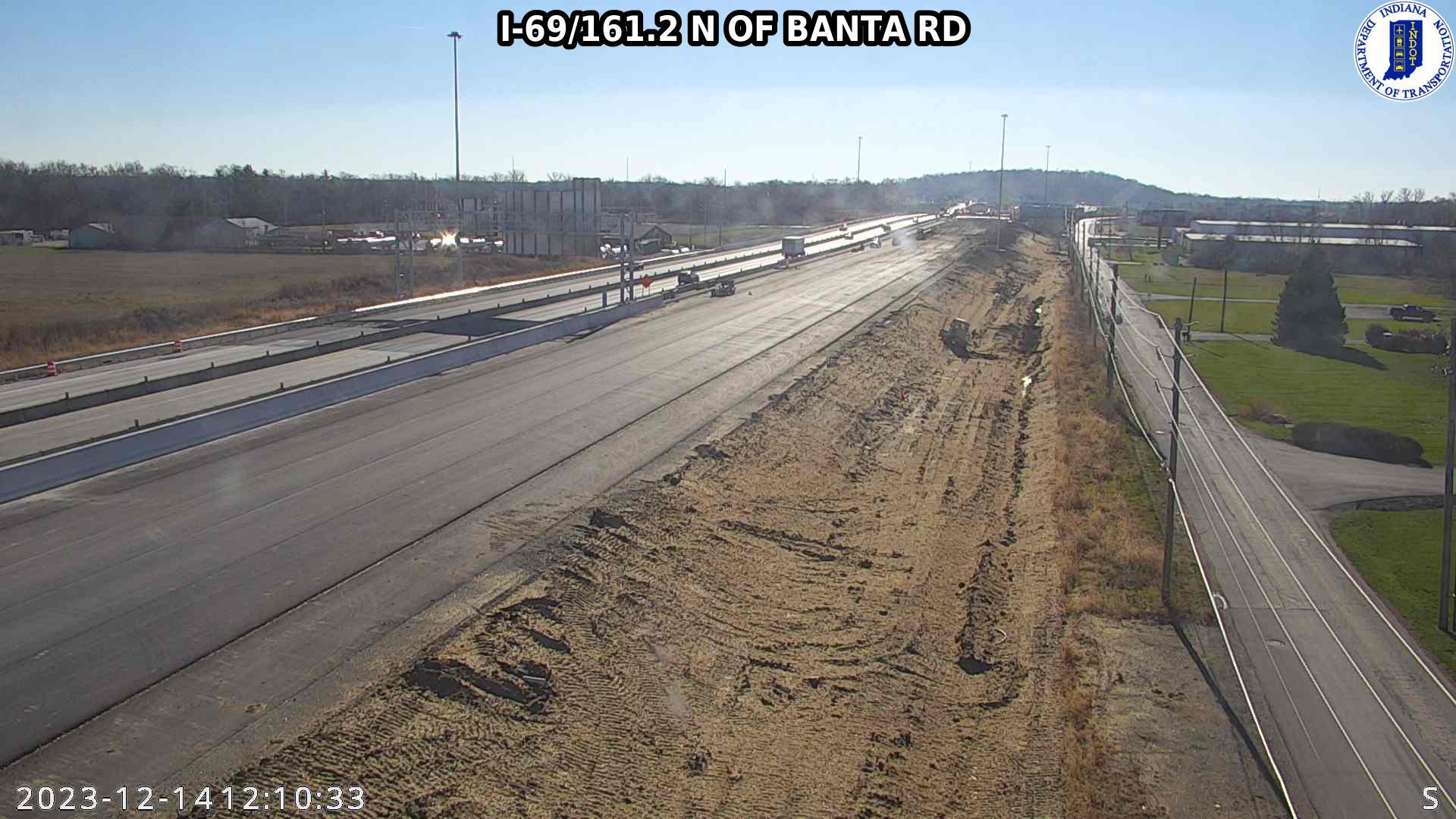 Traffic Cam Indianapolis: I-69: I-69/161.2 N OF BANTA RD: I-69/161.2 N OF BANTA RD Player