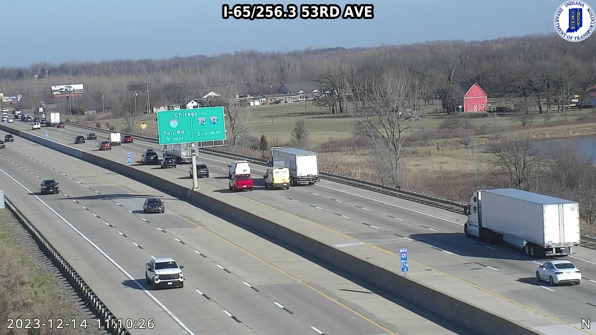 Traffic Cam Merrillville: I-65: I-65/256.3 53RD AVE : I-65/256.3 53RD AVE Player