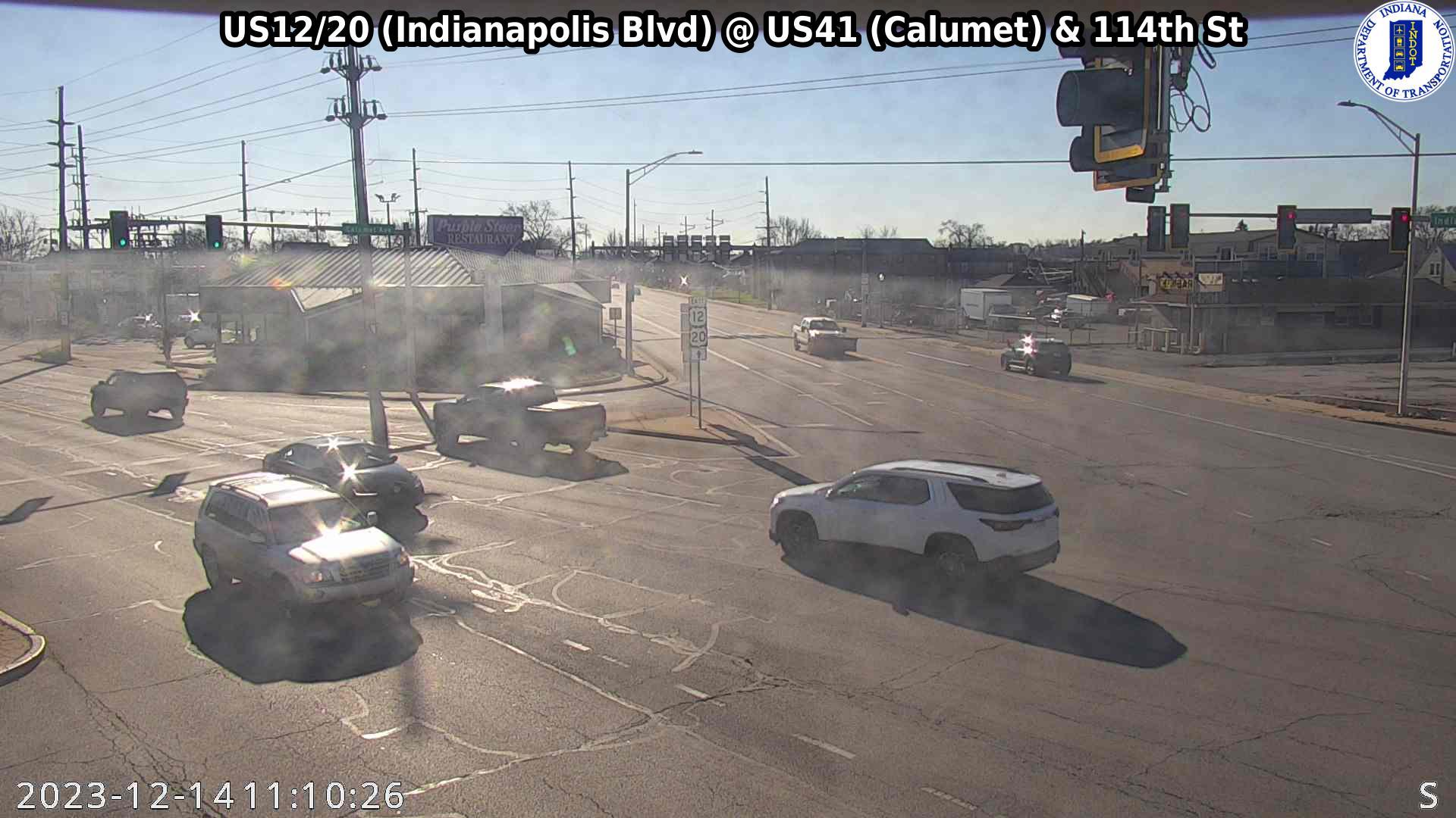 Five Points: SIGNAL: US12/20 (Indianapolis Blvd) @ US41 (Calumet) & 114th St Traffic Camera