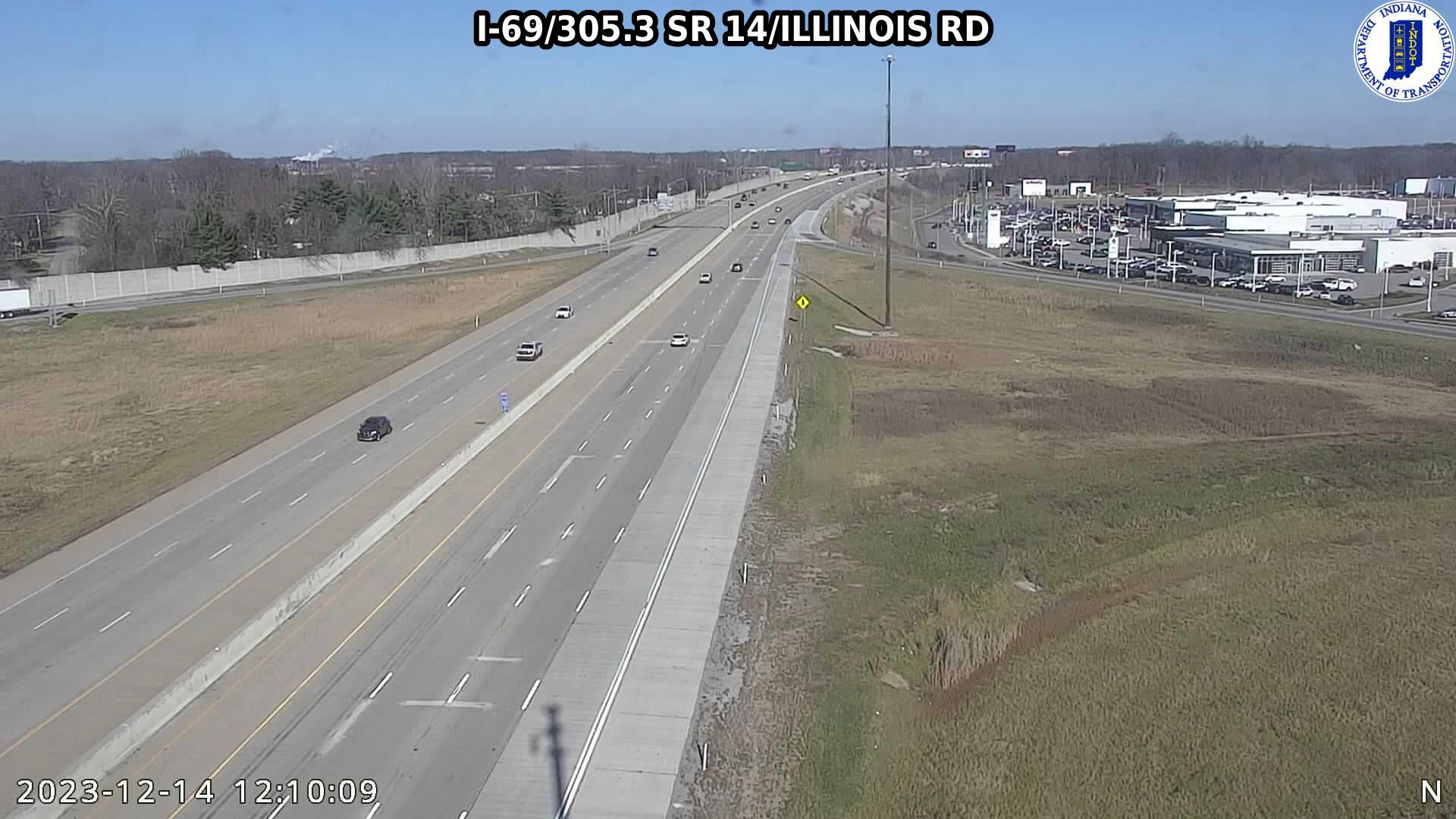 Fort Wayne: I-69: I-69/305.3 SR 14/ILLINOIS RD Traffic Camera