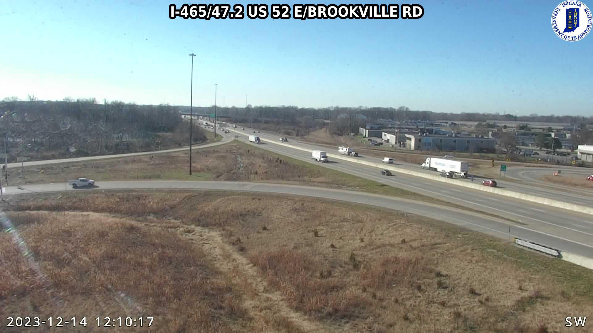 Indianapolis: I-465: I-465/47.2 US 52 E/BROOKVILLE RD Traffic Camera