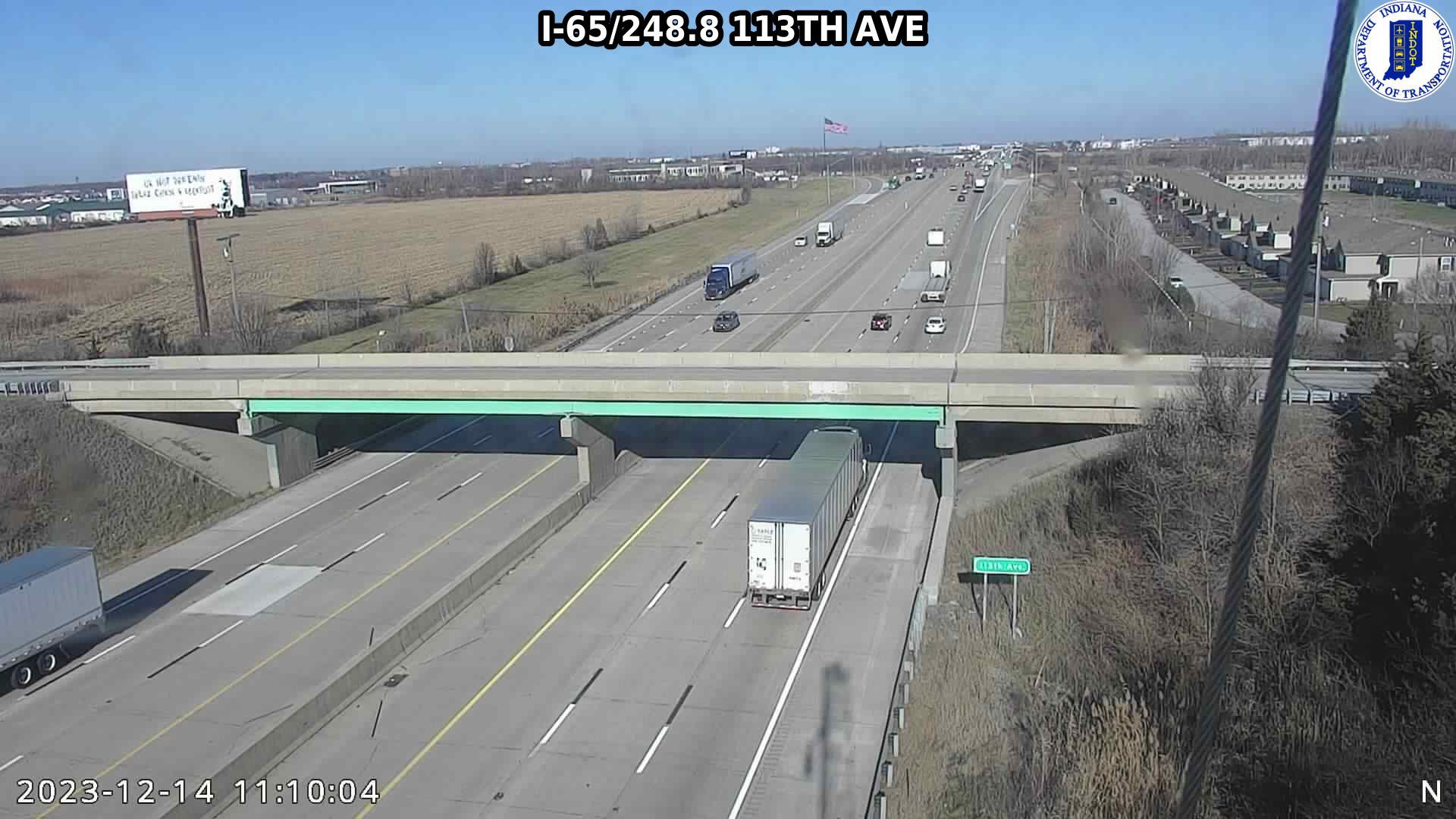 Traffic Cam Crown Point: I-65: I-65/248.8 113TH AVE : I-65/248.8 113TH AVE Player