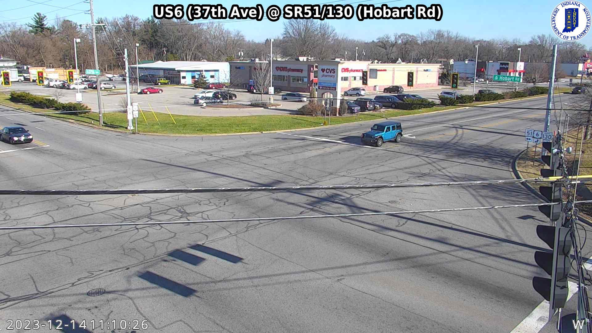 Traffic Cam Hobart: SIGNAL: US6 (37th Ave) @ SR51/130 - Rd Player