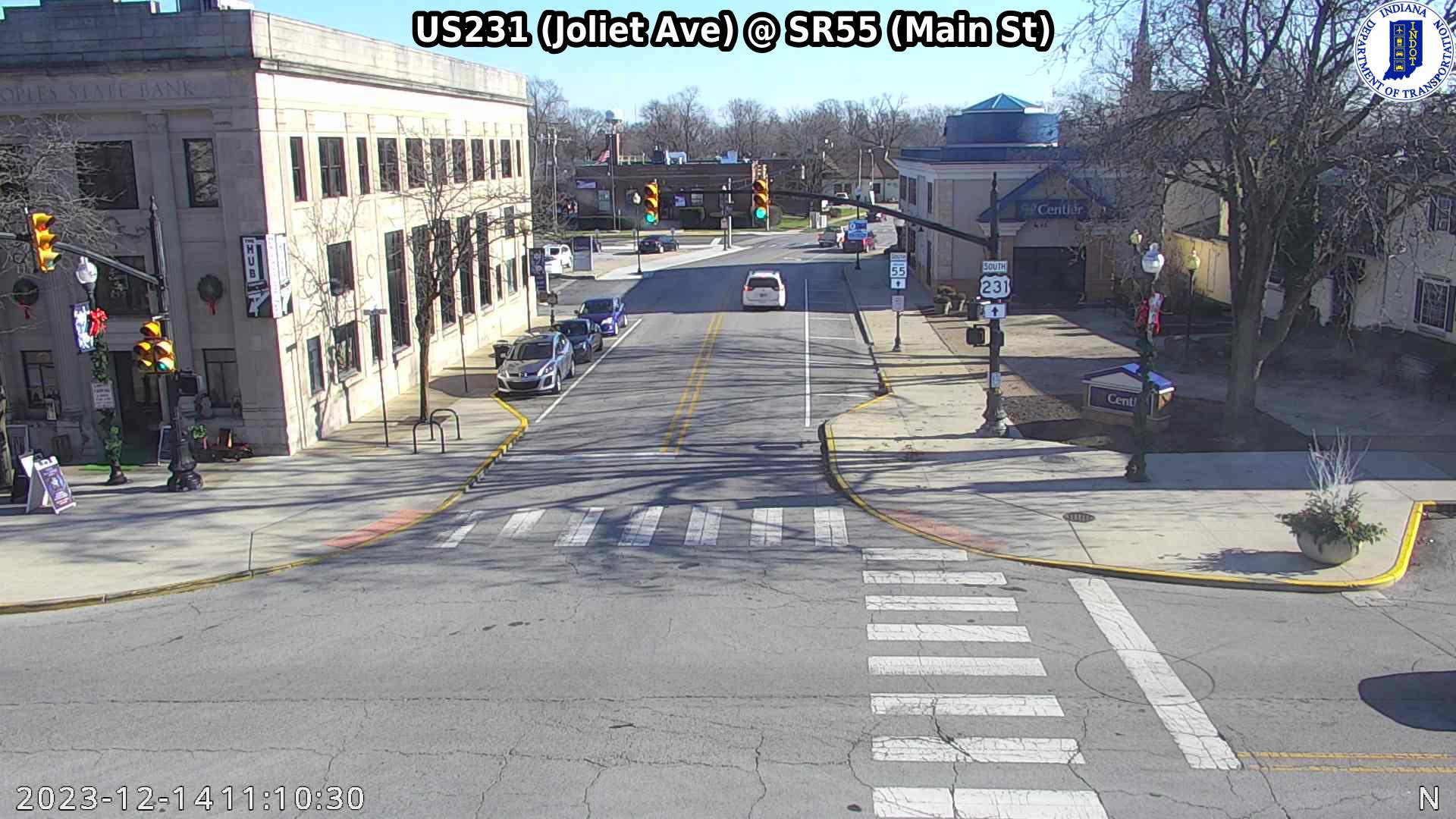 Traffic Cam Crown Point: SIGNAL: US231 (Joliet Ave) @ SR55 (Main St Player