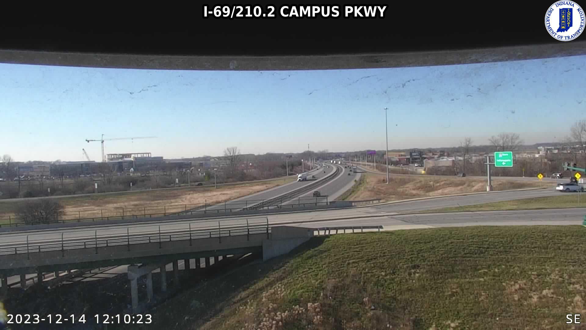 Noblesville: I-69: I-69/210.2 CAMPUS PKWY: I-69/210.2 CAMPUS PKWY Traffic Camera