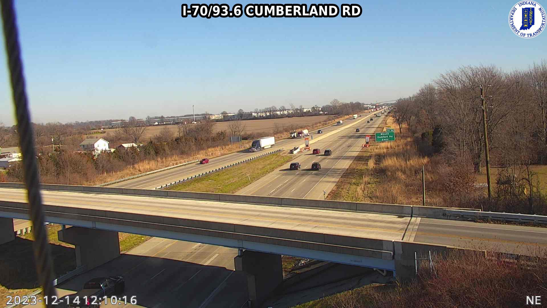 Indianapolis: I-70: I-70/93.6 CUMBERLAND RD Traffic Camera