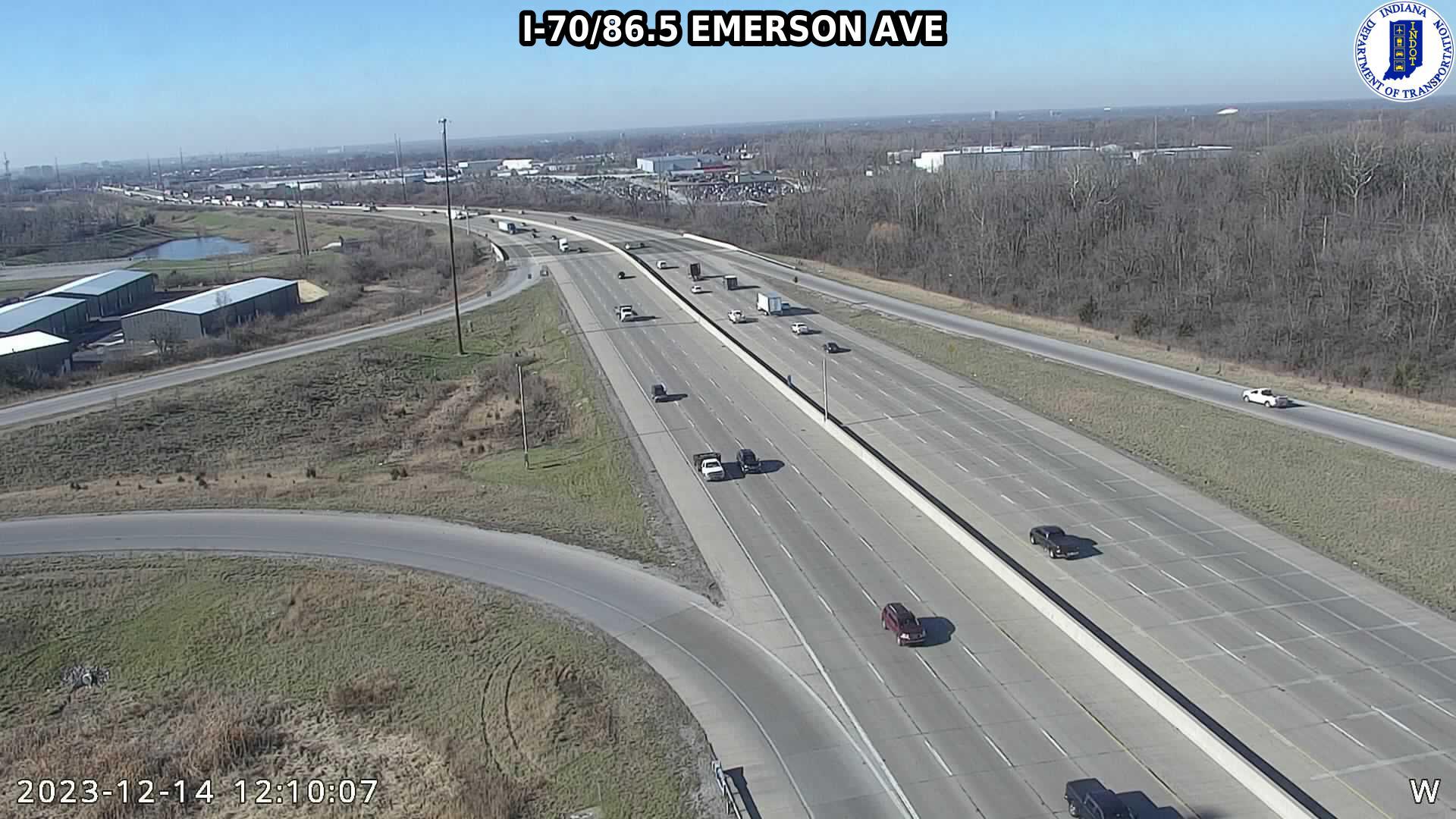 Otterbein: I-70: I-70/86.5 EMERSON AVE Traffic Camera