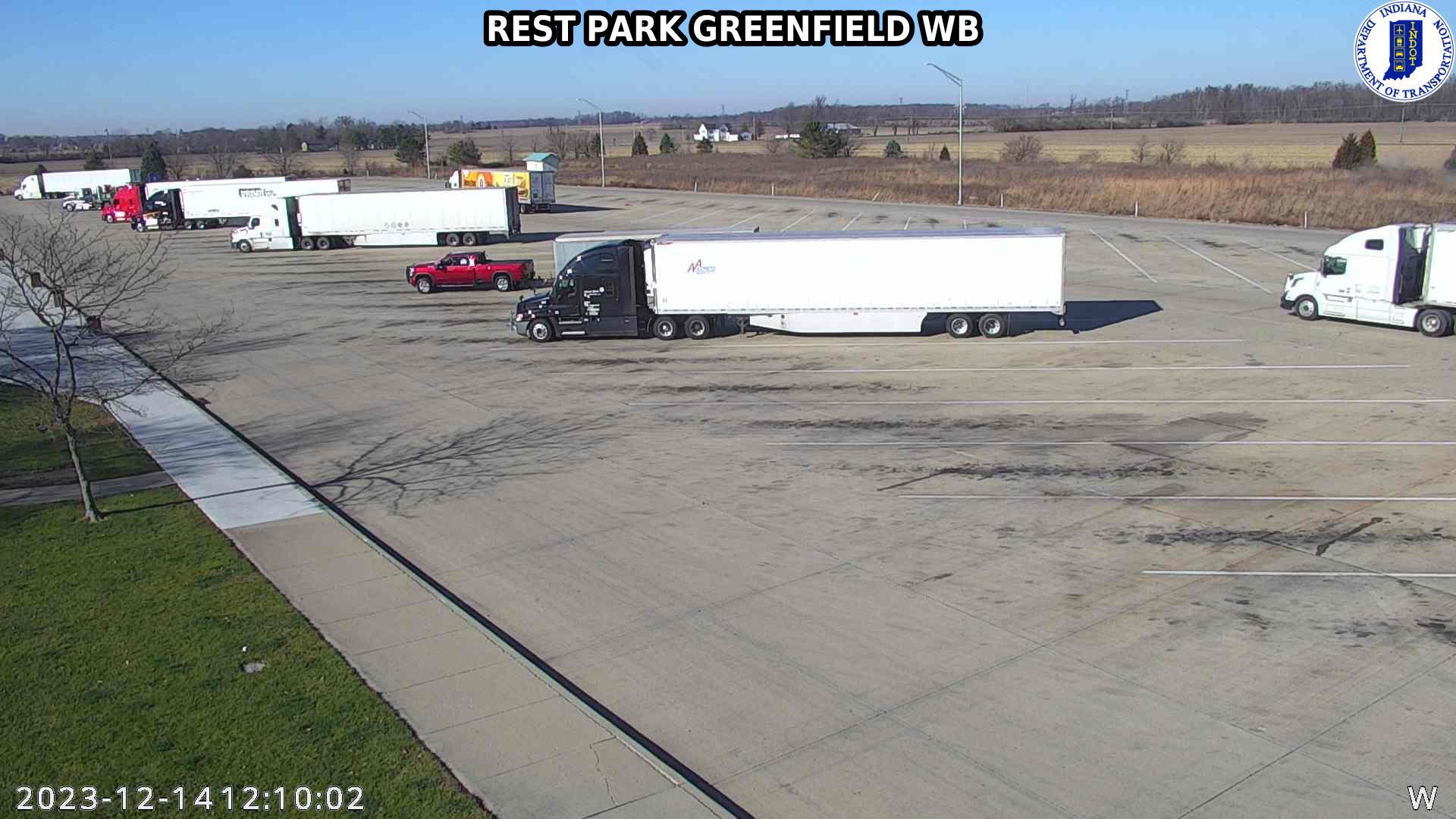 Traffic Cam Stringtown: I-70: REST PARK GREENFIELD WB: REST PARK GREENFIELD WB Player