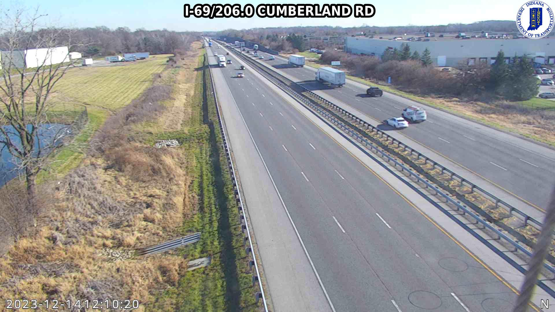 Traffic Cam Fishers: I-69: I-69/206.0 CUMBERLAND RD Player