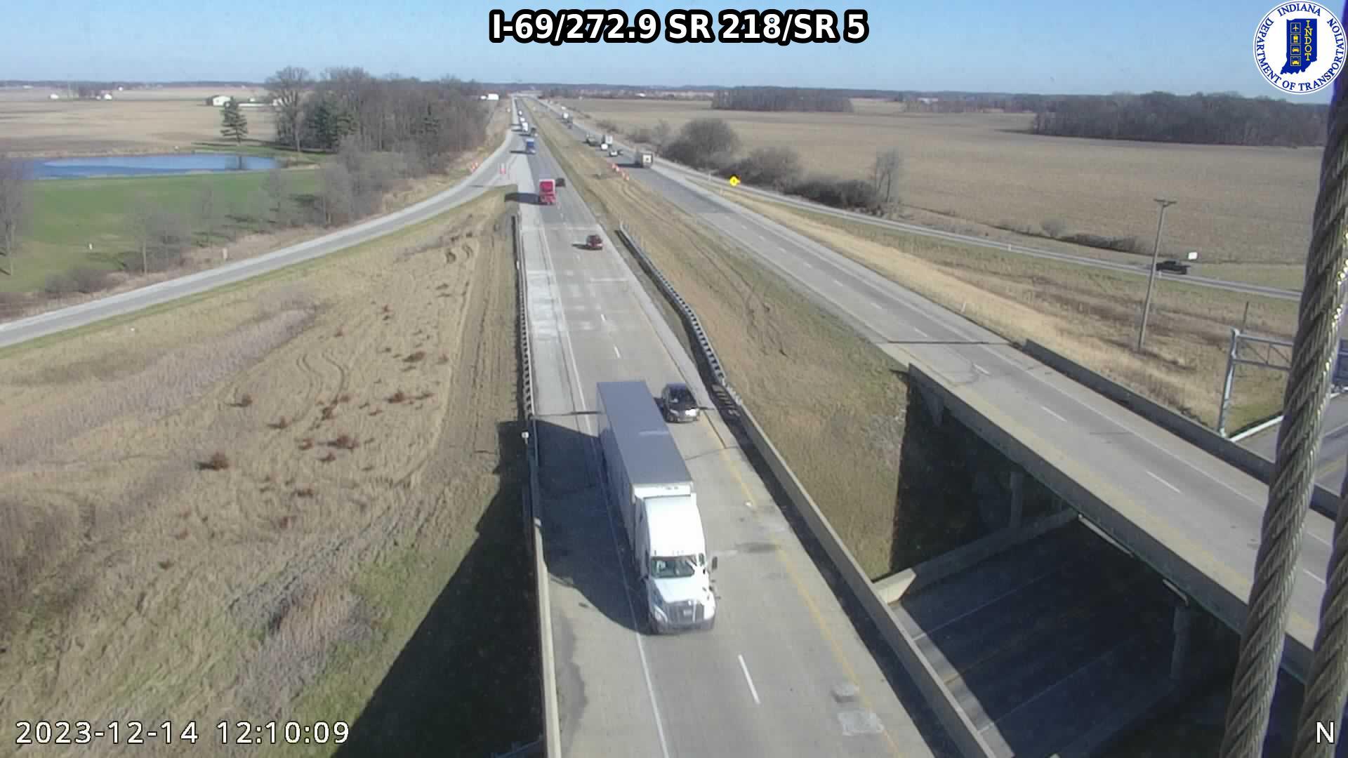 Traffic Cam Milo: I-69: I-69/272.9 SR 218/SR Player