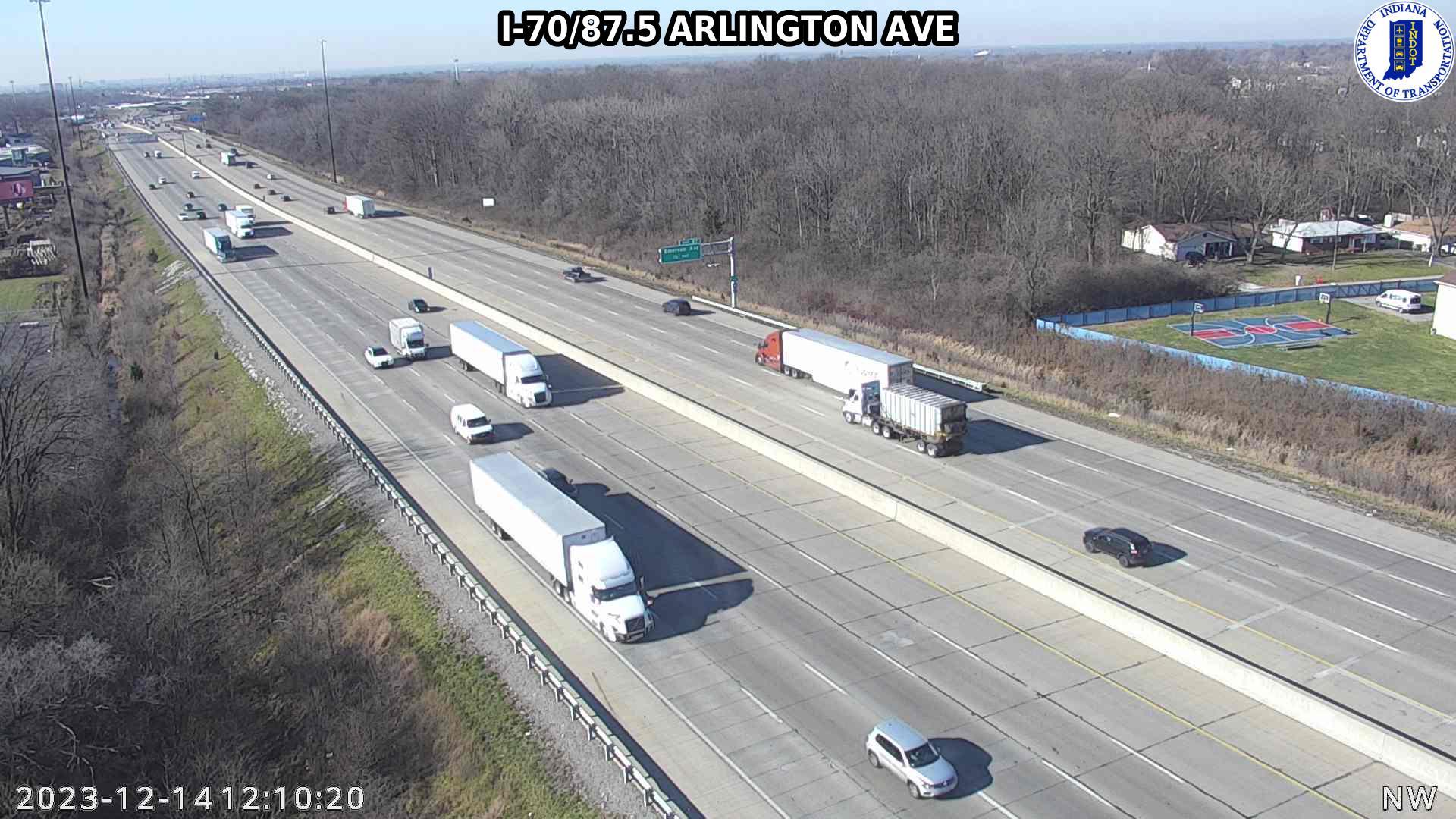 Indianapolis: I-70: I-70/87.5 ARLINGTON AVE Traffic Camera