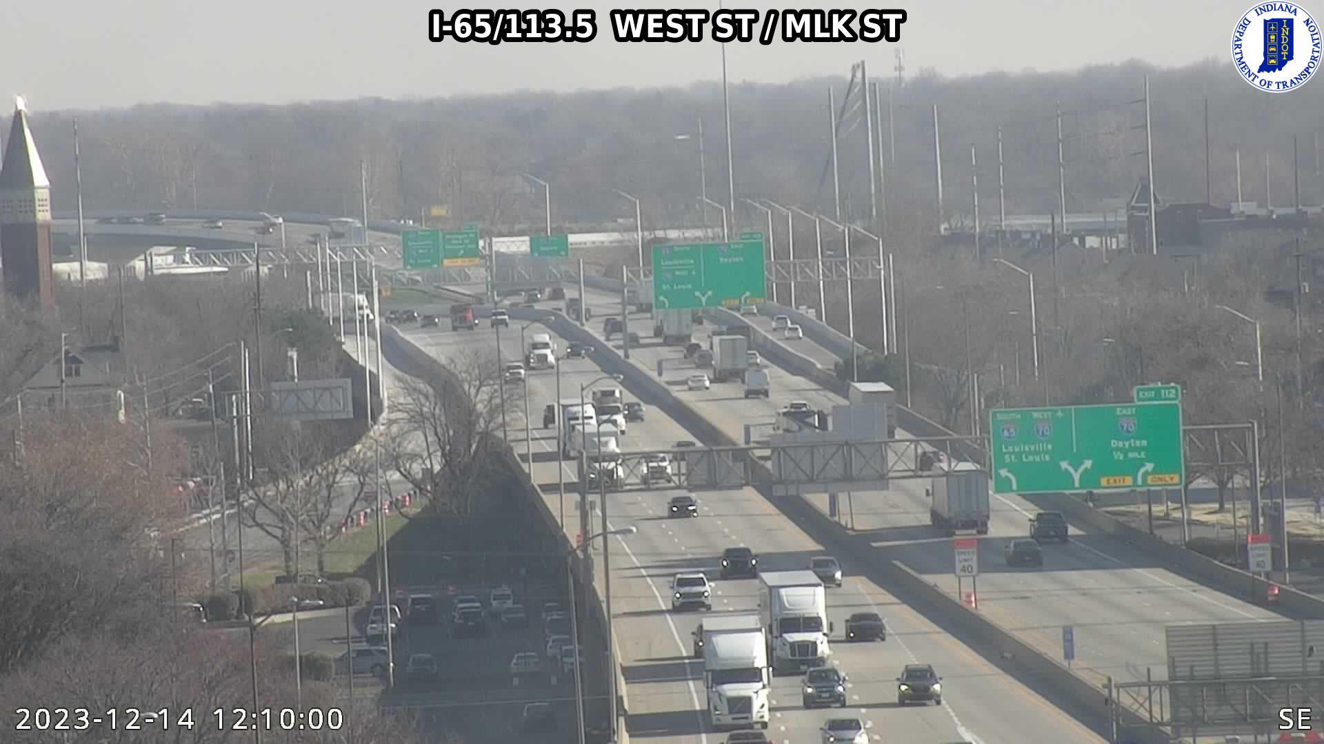 Traffic Cam Fayette Street Conservation Area: I-65: I-65/113.5 WEST ST - MLK ST Player