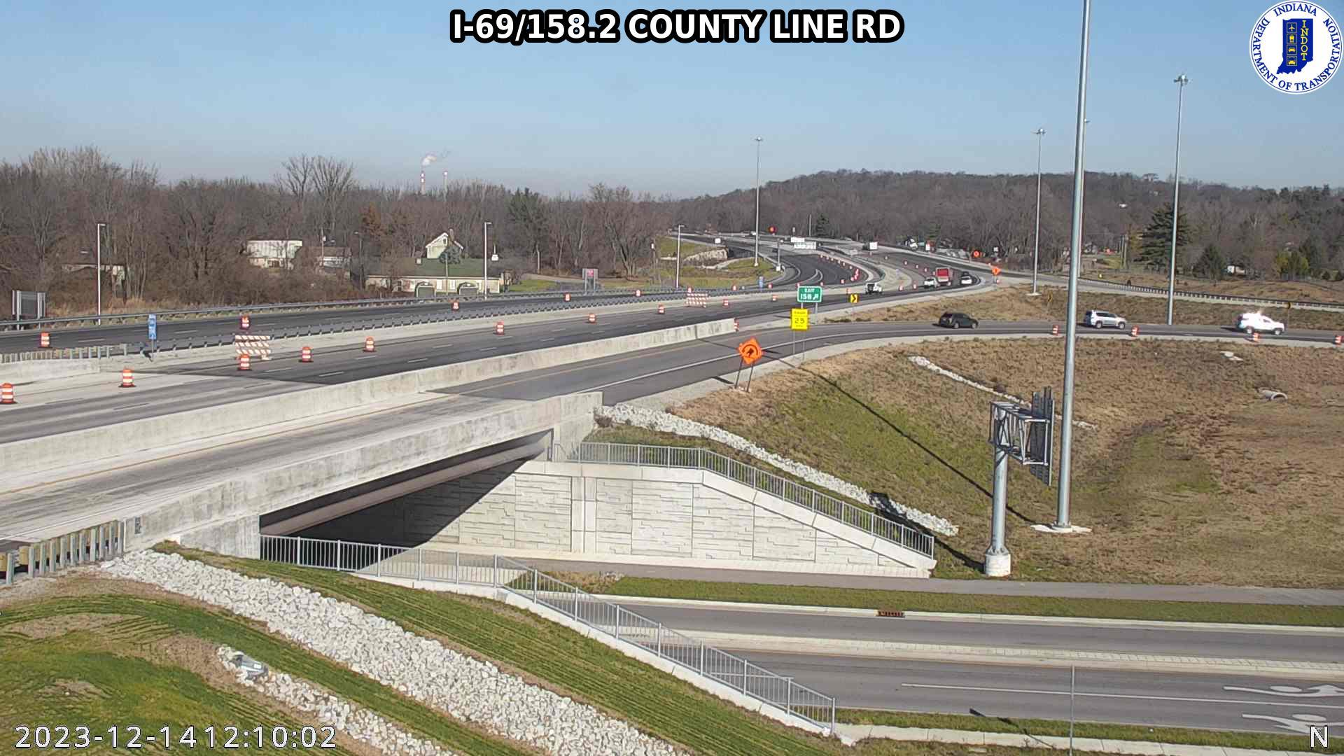 Traffic Cam Indianapolis: I-69: I-69/158.2 COUNTY LINE RD: I-69/158.2 COUNTY LINE RD Player