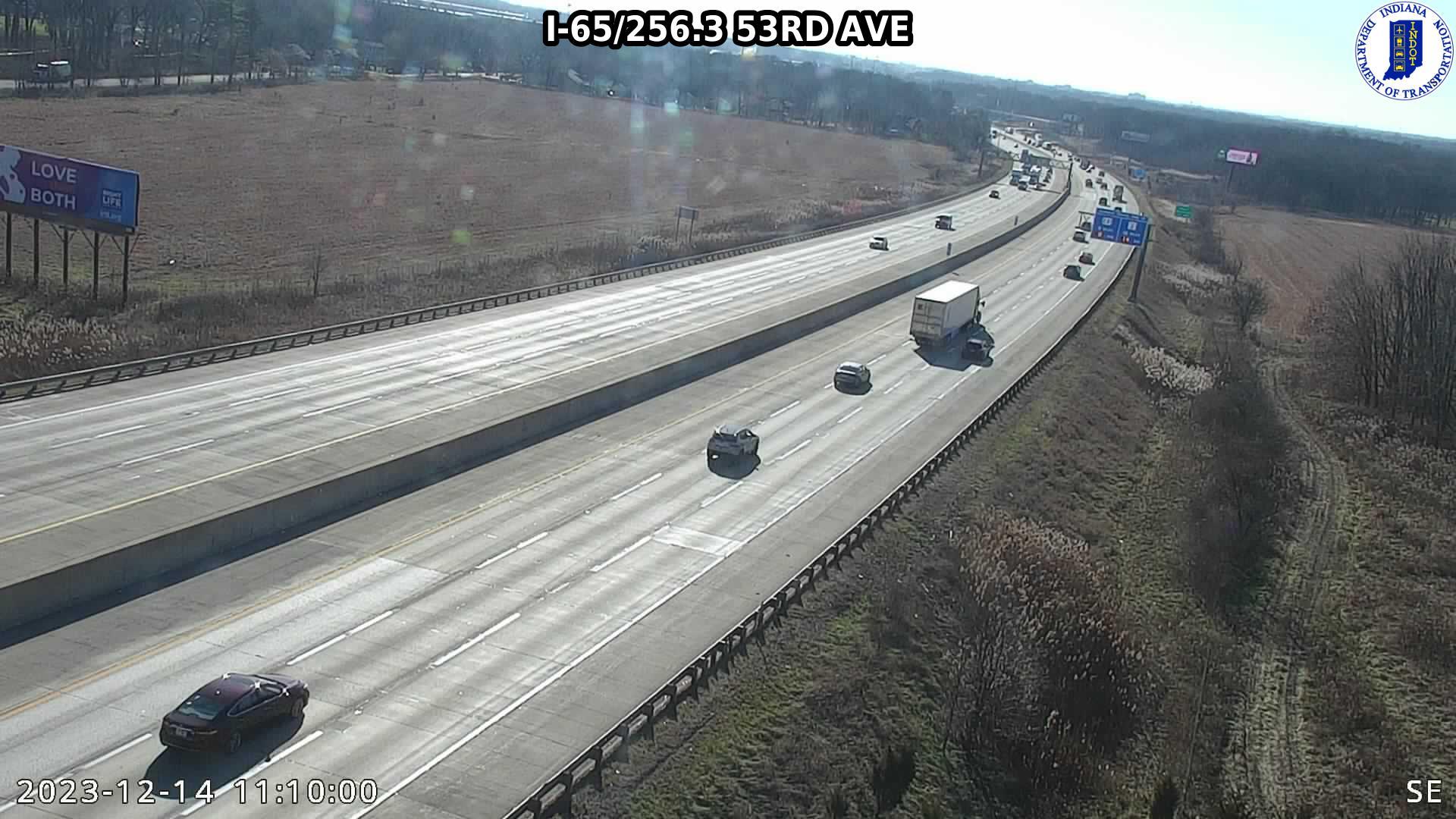 Traffic Cam Merrillville: I-65: I-65/256.3 53RD AVE : I-65/256.3 53RD AVE Player