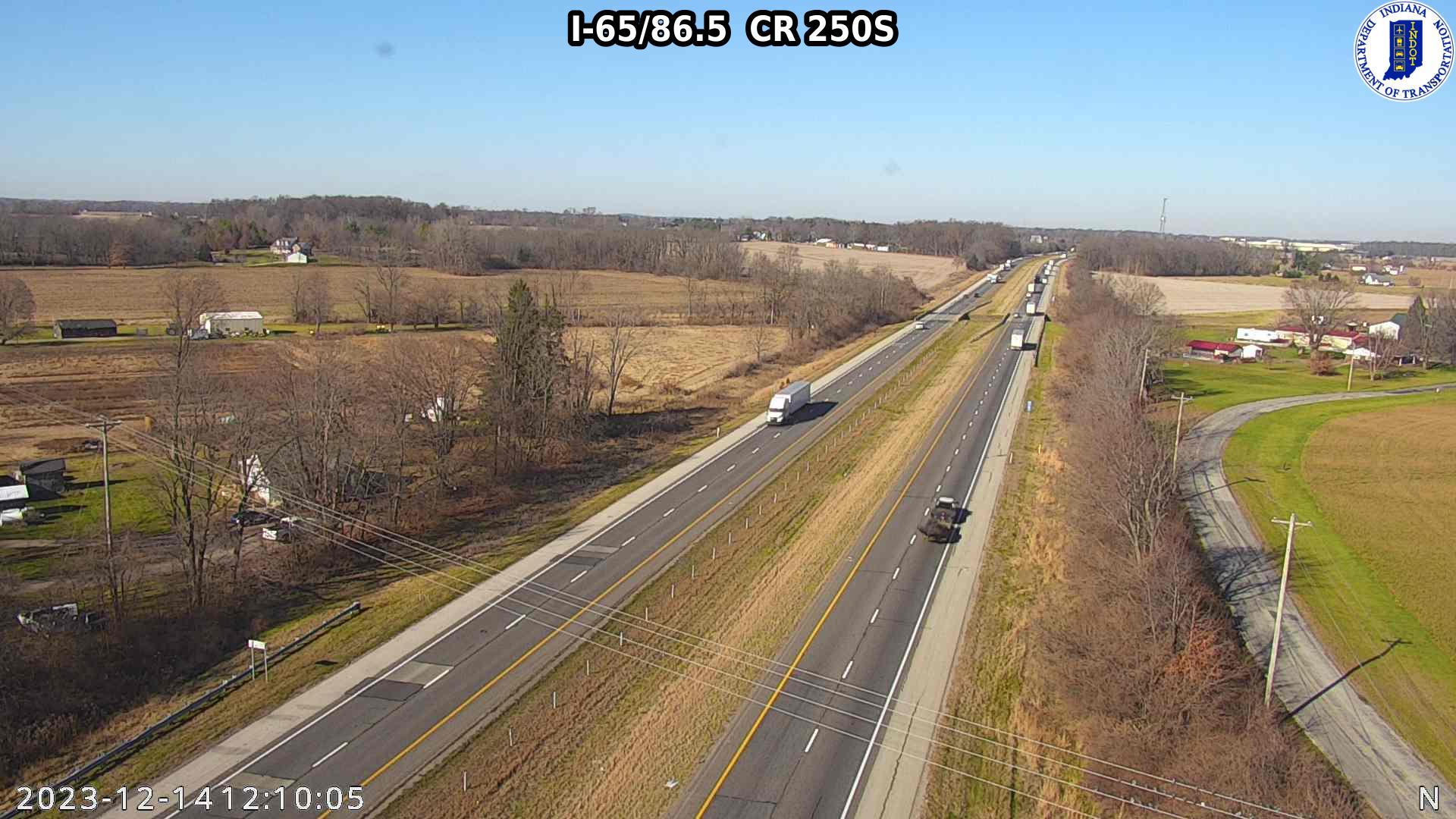 Traffic Cam Amity: I-65: I-65/86.5 CR 250S: I-65/86.5 CR 250S Player