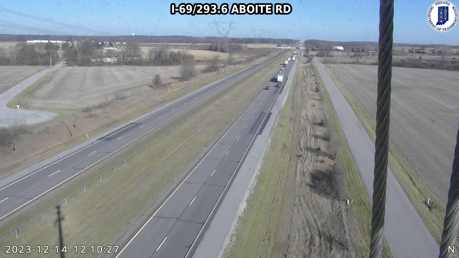 Zanesville: I-69: I-69/293.6 ABOITE RD: I-69/293.6 ABOITE RD Traffic Camera