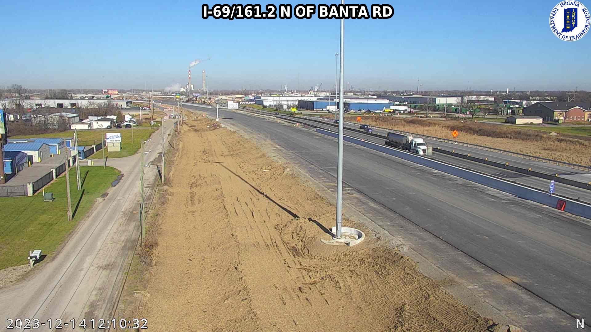 Traffic Cam Indianapolis: I-69: I-69/161.2 N OF BANTA RD: I-69/161.2 N OF BANTA RD Player