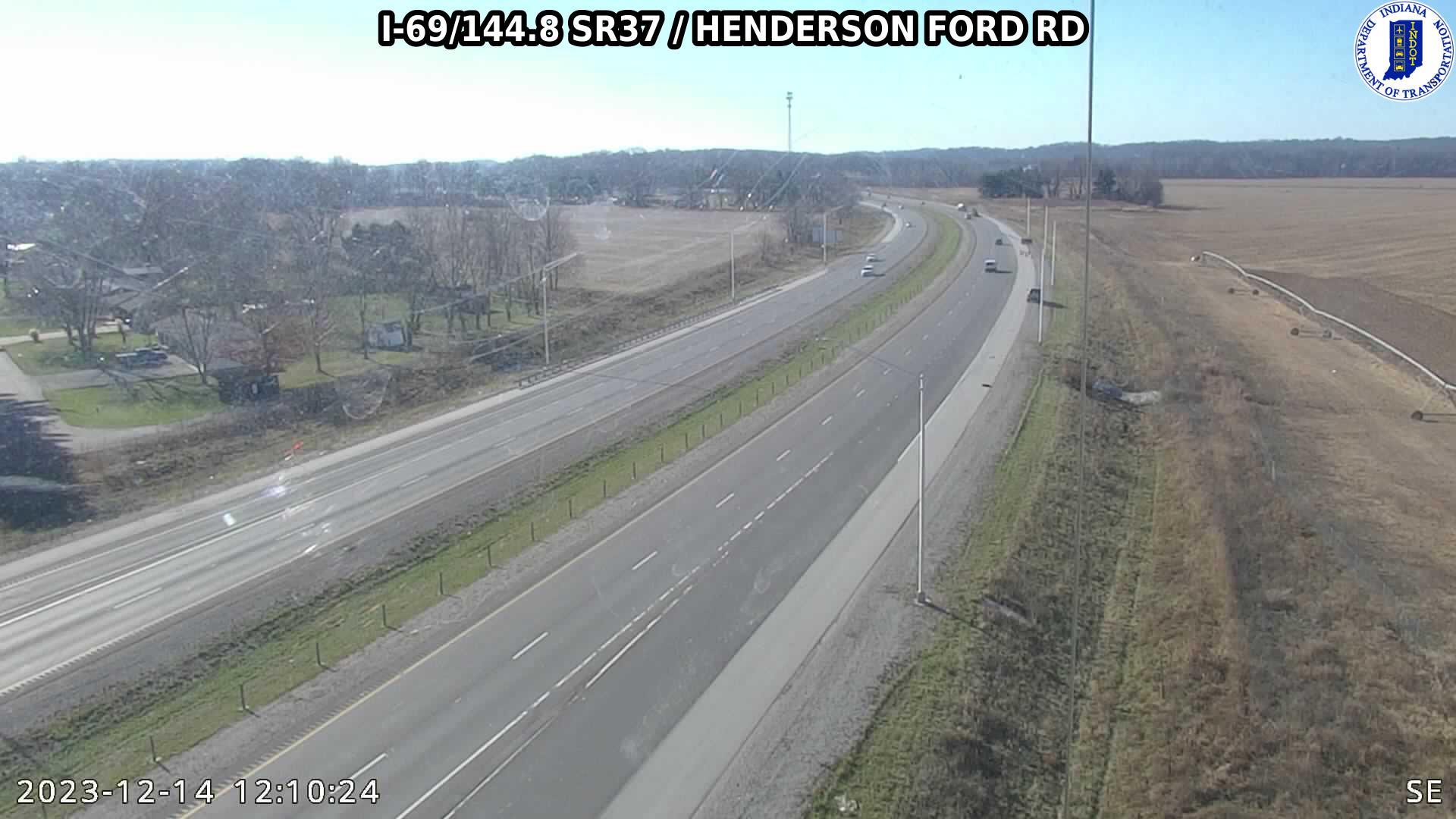 Traffic Cam Adams: I-69: I-69/144.8 SR37 - HENDERSON FORD RD: I-69/144.8 SR37 - HENDERSON FORD RD Player