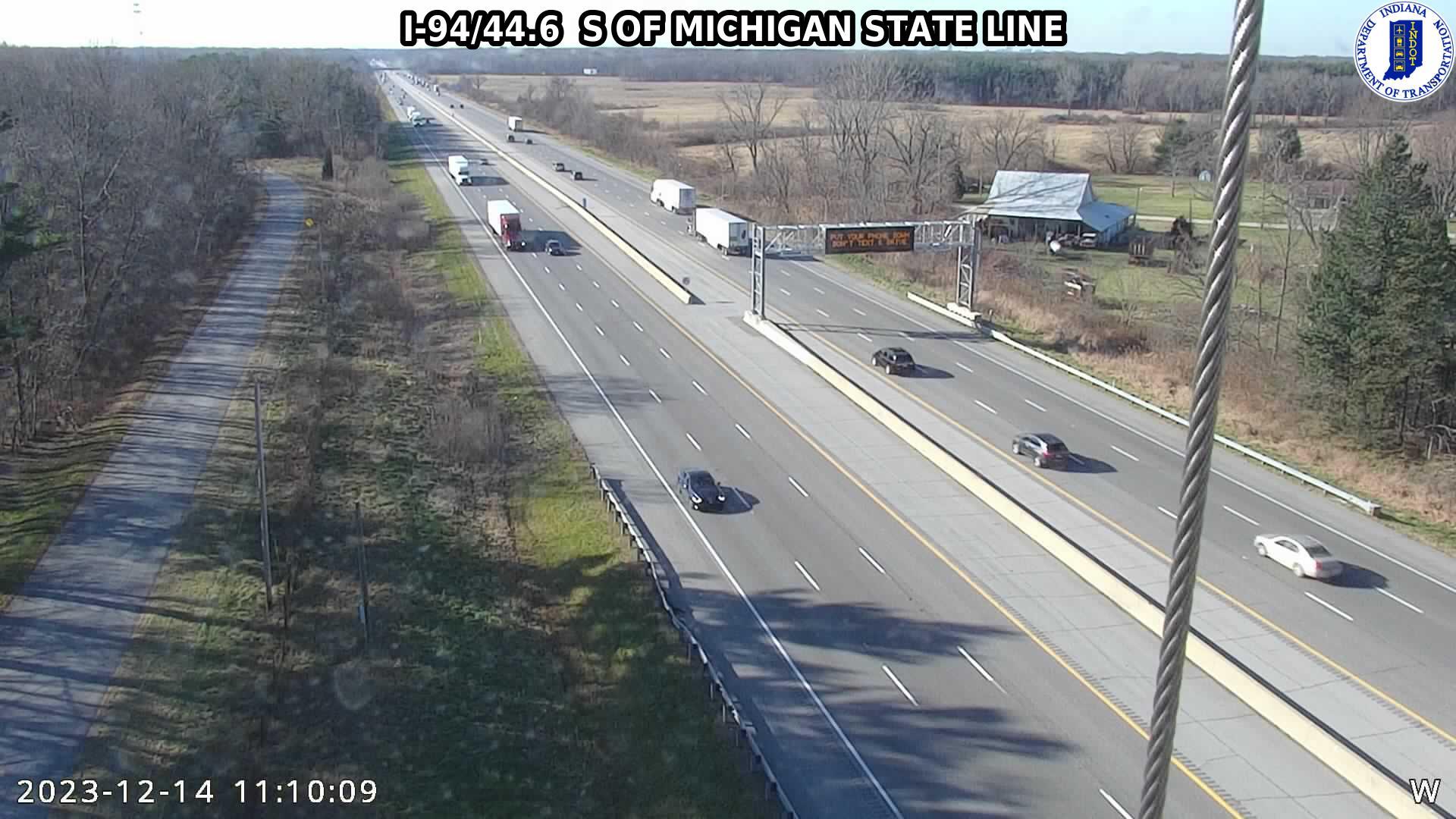 Traffic Cam Andry: I-94: I-94/44.6 S OF MICHIGAN STATE LINE: I-94/44.6 S OF MICHIGAN STATE LINE Player