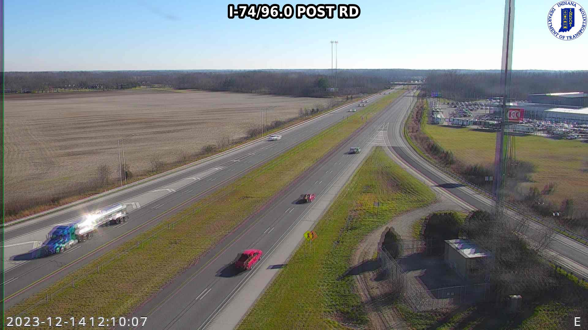 Wanamaker: I-74: I-74/96.0 POST RD : I-74/96.0 POST RD Traffic Camera