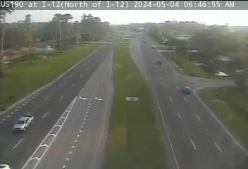 US 190 N of I-12 - Median Traffic Camera