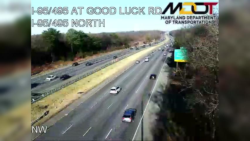 Traffic Cam New Carrollton: I-95/495 AT GOOD LUCK ROAD (316042) Player