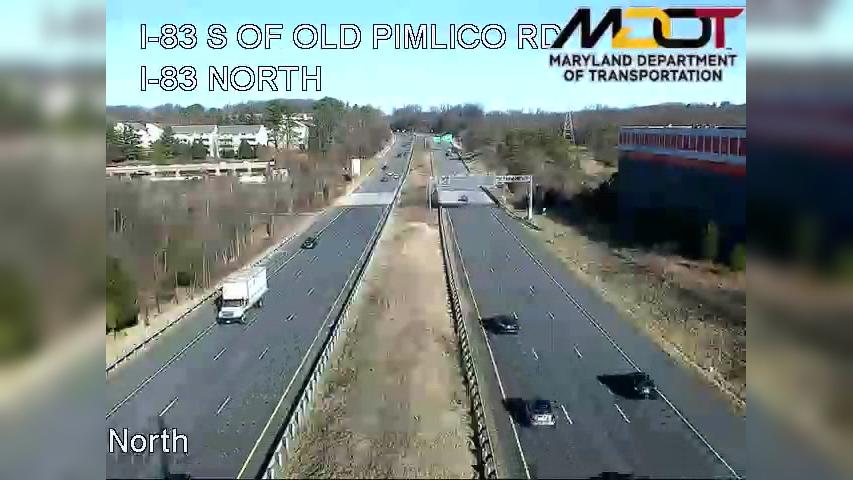 Traffic Cam Towson: I-83 S OF OLD PIMLICO RD (403044) Player