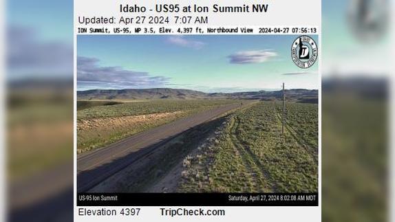 Rockville: Idaho - US 95 at Ion Summit NW Traffic Camera