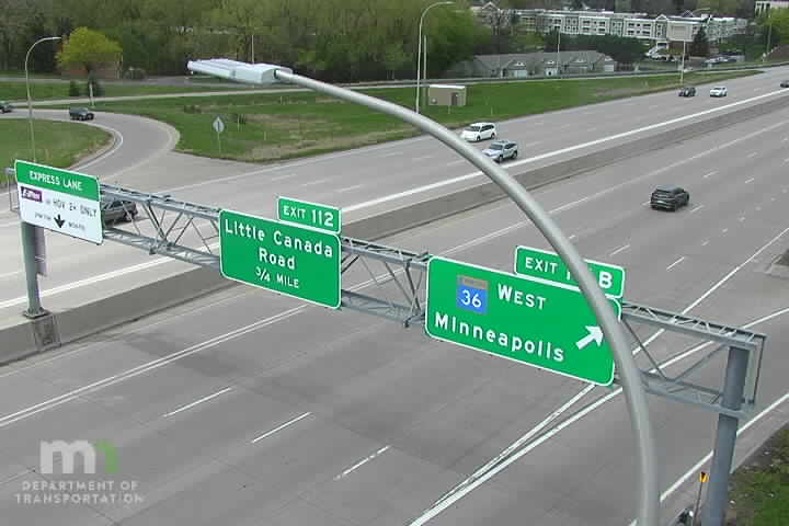 Traffic Cam MN-36 WB at I-35E Player