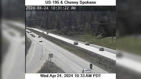 Comstock: US 195 at MP 93.8: Cheney Spokane Rd Traffic Camera