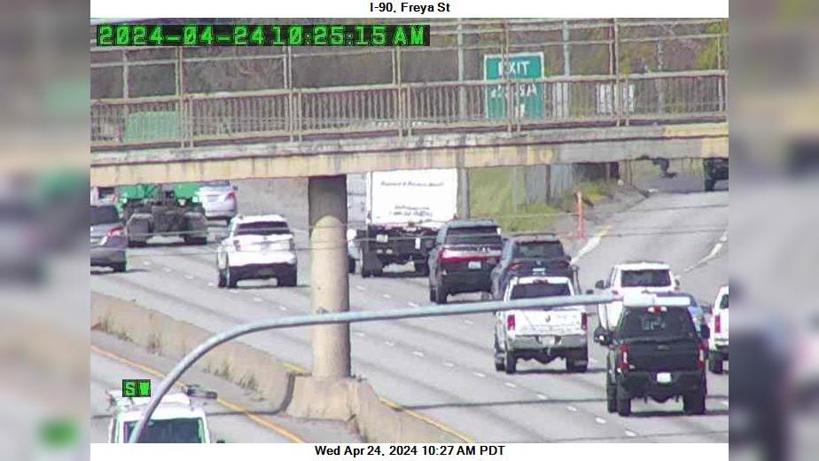 Comstock: I-90 at MP 283.7: Freya St Traffic Camera