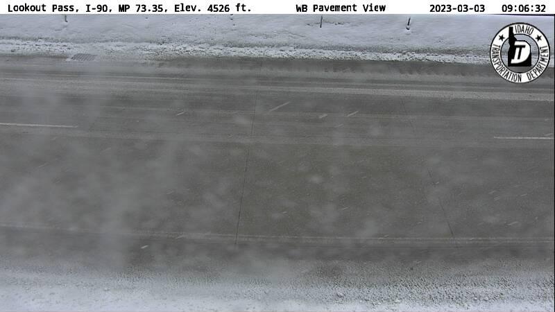 Traffic Cam Sohon: I-90: Lookout Pass: Pavement Player