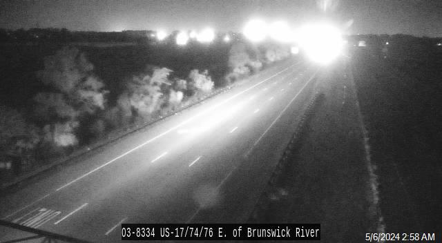 US 17/74/76 E of Brunswick River - Mile Marker 46.5 Traffic Camera