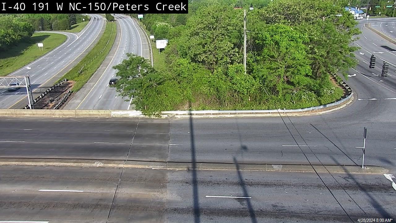 Traffic Cam I-40 at NC-150 (Peters Creek Pkwy) - Mile Marker 191 Player
