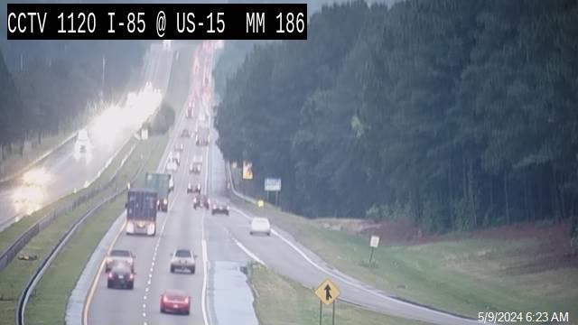 I-85 @ US 15 (mm 186) - Mile Marker 186 Traffic Camera