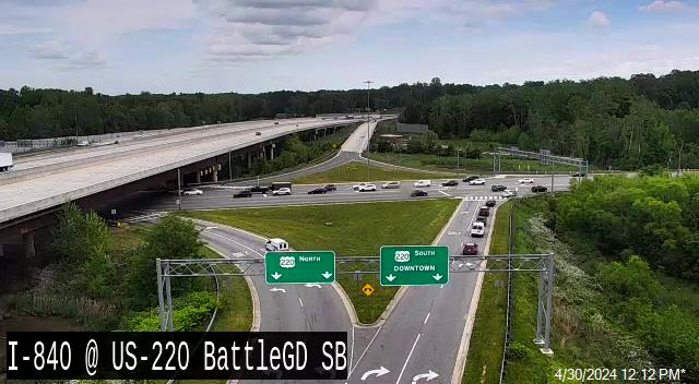 I-840 WB MM 6 (US-220/Battleground Ave) - Mile Marker 6 Traffic Camera
