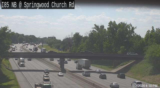 I-85 near Springwood Church Rd - Mile Marker 138 Traffic Camera