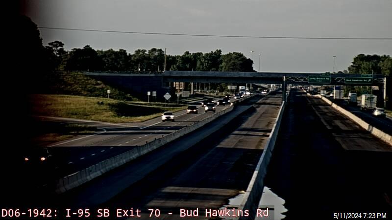 I-95 @ Bud Hawkins Rd - Mile Marker 70 Traffic Camera