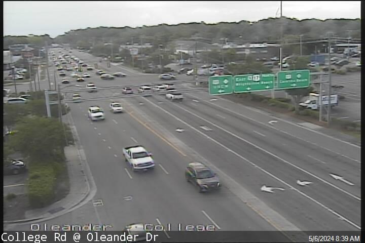 Traffic Cam US 76 (Oleander Dr) at NC 132 (College Rd)  Player