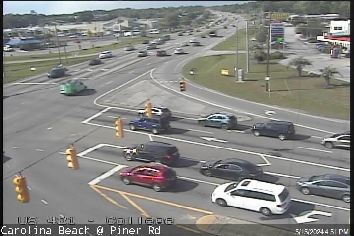 Traffic Cam US 421 (Carolina Beach Rd) at NC 132 (College Rd) / Piner Rd Player