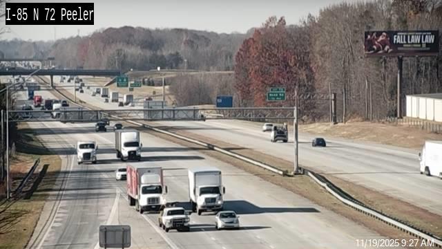 Traffic Cam I-85 at Peeler Rd - Mile Marker 71 Player