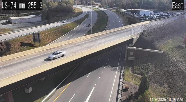 Traffic Cam US 74 @ mm 255.3 - Mile Marker 255.3 Player