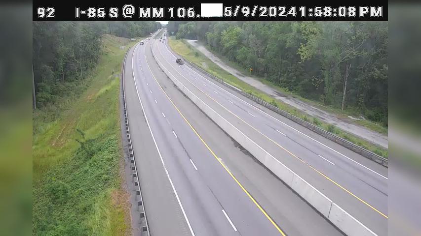 Grover: I-85 S @ MM 106.5 Traffic Camera