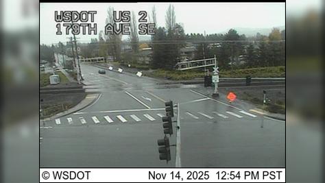 Monroe: US 2 at MP 13.9: 179th Ave SE Traffic Camera