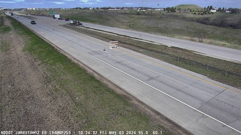 Traffic Cam I-94 E (MP: 259.190) Jamestown East Bound - West Player