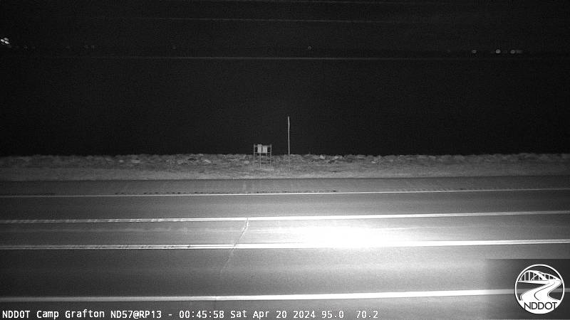 ND 20 N (MP: 97.709) Camp Grafton - West  Traffic Camera